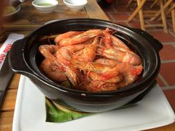 sea shrimps on a plate