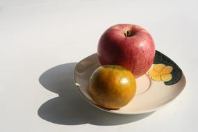 Sweet delicious apples on a plate