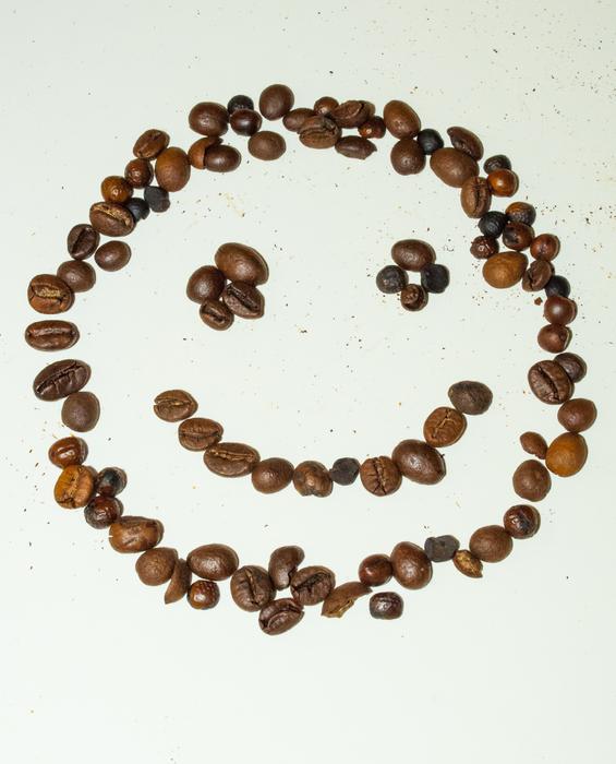 coffee smiley on the table