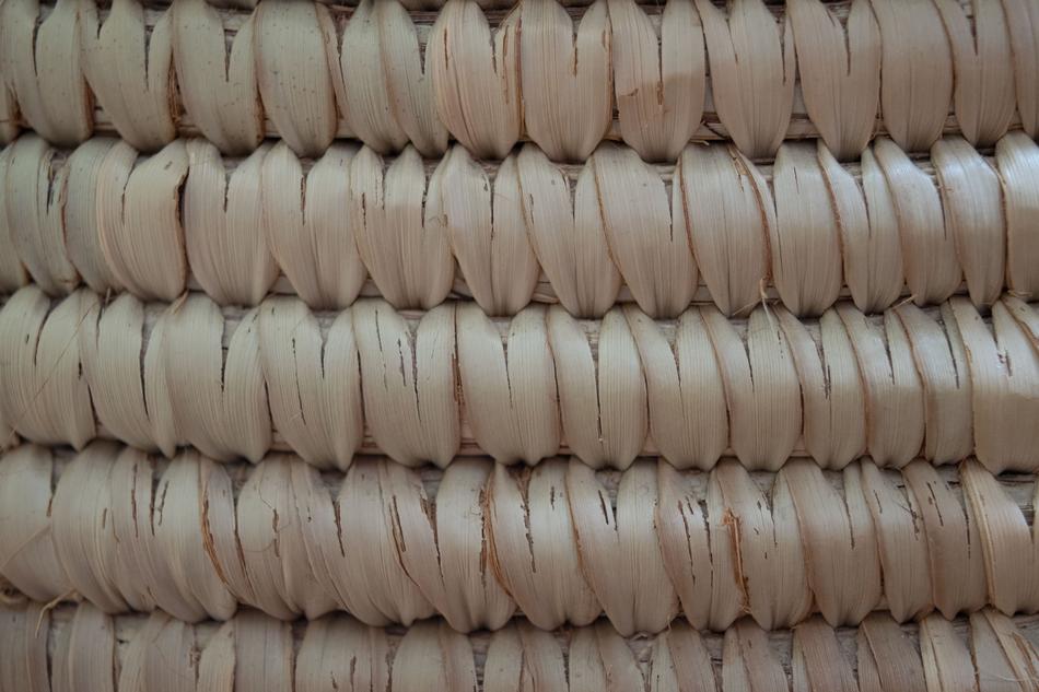 Close-up of the rattan texture with shapes