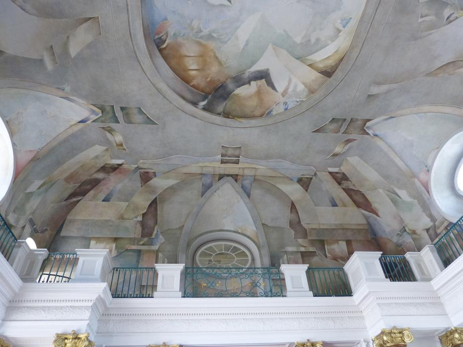 Beautiful and colorful, decorated architecture, with the painting, in Berlin, Germany