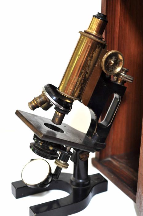 microscopes in the laboratory on a white background