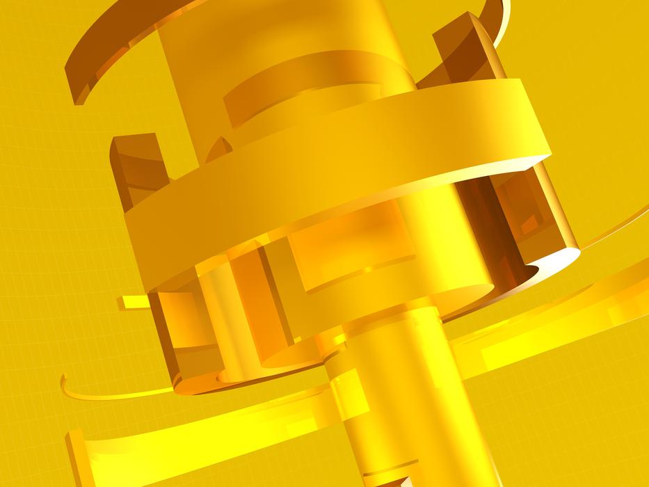 clipart of gold mechanism spinning rotating