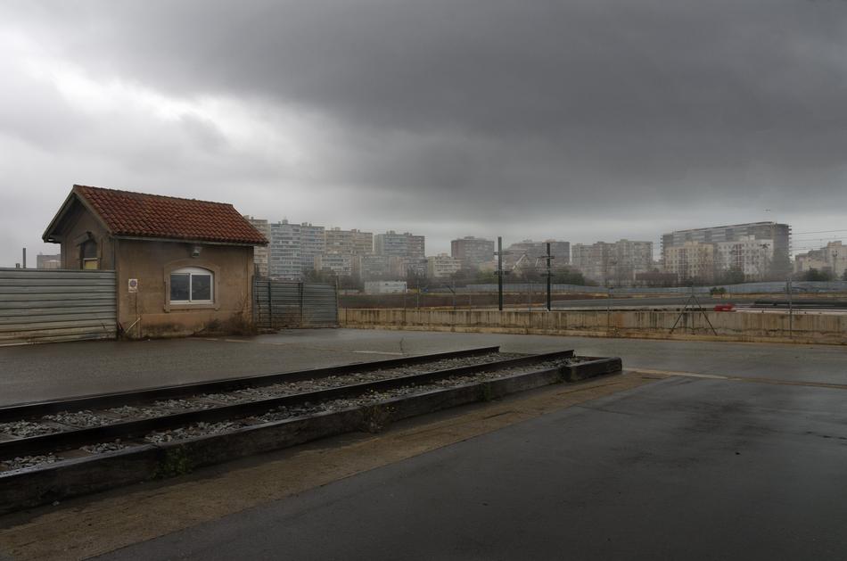 storm clouds over the city
