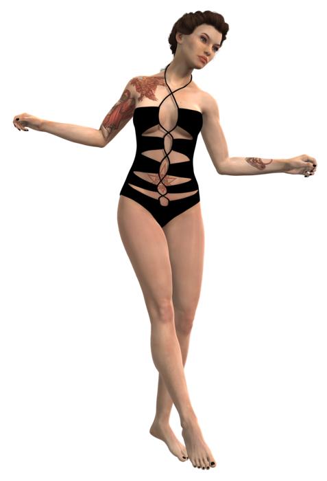 woman tattoo erotic clothing