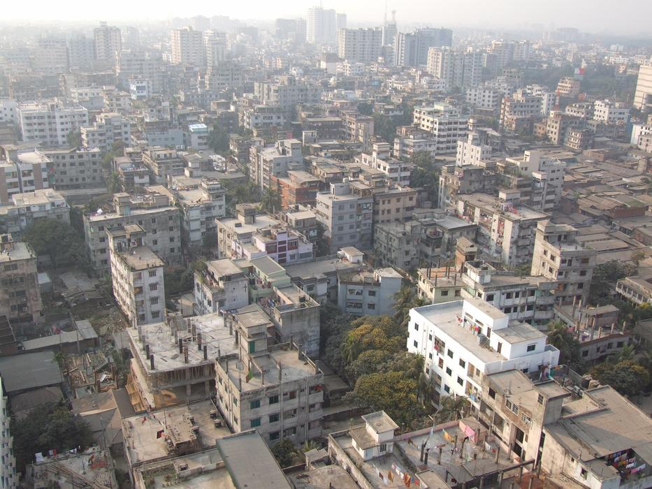 aerial view of Dhaka City