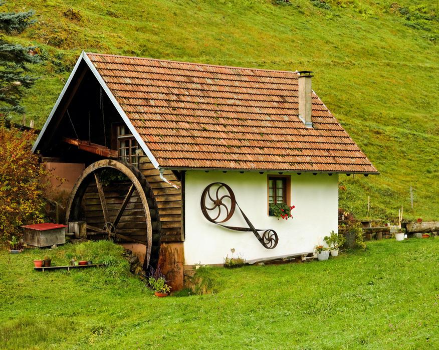 little house in the grass