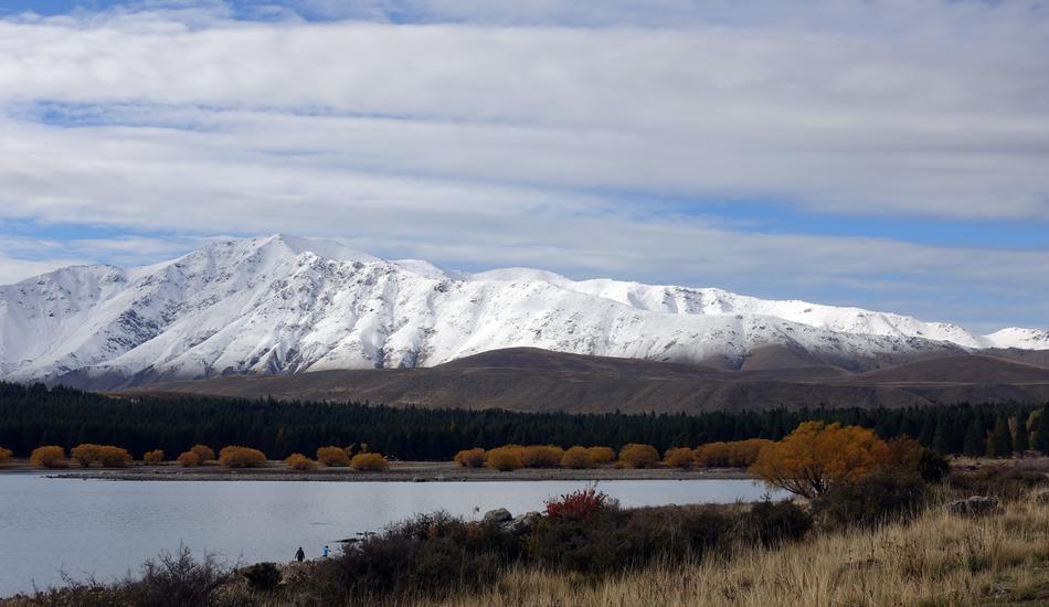 lake in the forest among the mountains
