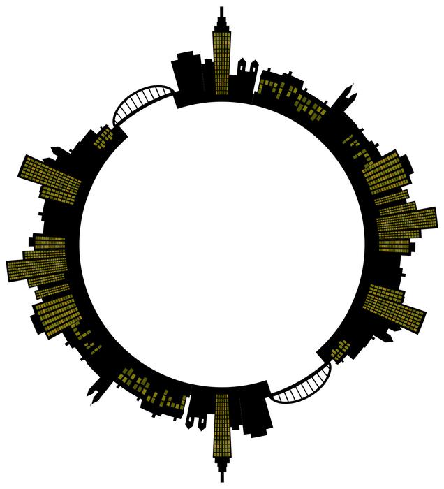 clipart of cityscape skyline border