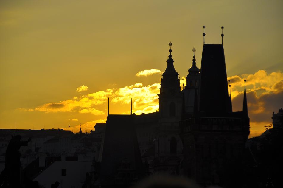 Europe Prague Czech Republic Night
