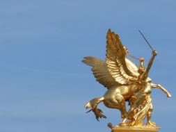 Alexandre Iii Bridge gold statue