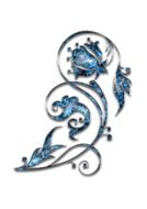 blue patterned flower