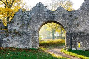 stone archway entrance to the park