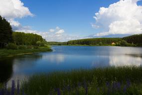 landscape of Lake in Russia
