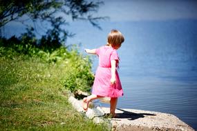 Baby Girl Water lake