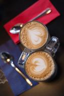 cappuccino with pattern