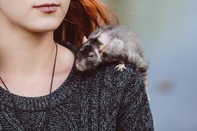 girl and rat