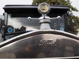 vintage sign on the car