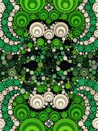 vintage art retro green design