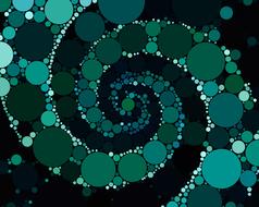 Beautiful, green, swirl pattern of the different shades, clipart