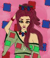 extravagant woman as an illustration