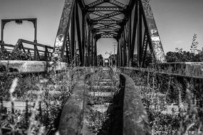 Train Bridge Black And White