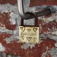 old love padlock in venice close up
