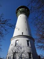 Historically Old Water Tower at blue sky