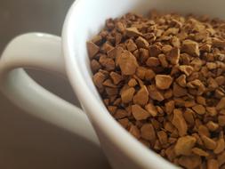 Flavorful ground coffee beans