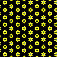 yellow and black pattern stars background