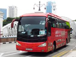 Bus Singapore Transport Red