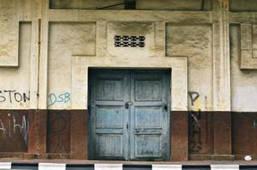 entrance to the old vintage building