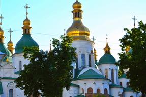 church with a golden dome in Ukraine
