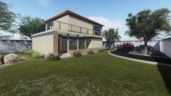 visualization of a modern cottage