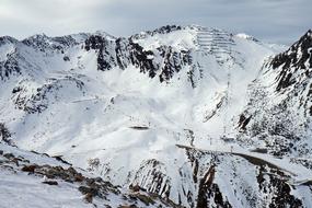 snowy mountain cold