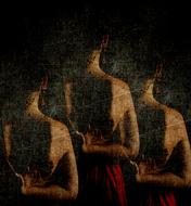 Color Painting Woman Old