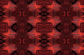 Red and black pattern decoration of different shades, clipart