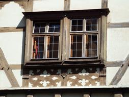 lattice Window of old Truss house, germany, bavaria