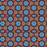 pattern hexagons blue red design