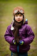 Boy in vintage Cap, outdoor portrait