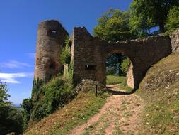 landscape of Ferrette Alsace Castle