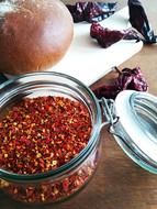 bright spices in a jar
