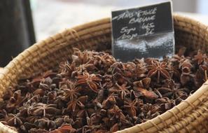 dry spices in a basket