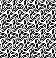 Black and white soft pattern with shapes, clipart