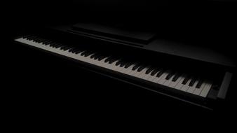 Piano Black white Dark