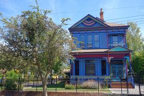 blue Victorian house in Canada