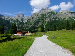road leading to the village in the mountains