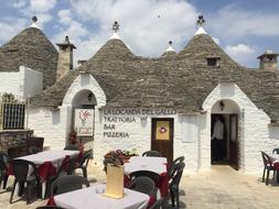 beautiful white restaurant building