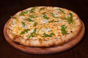 cheese pizza with greens
