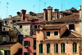 photo of the facades of houses in Venice, Italy